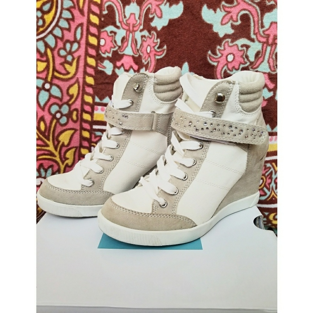 Studded Sneaker wedges